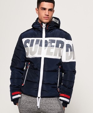 Superdry Japan Breakers Utility Férfi Kabát Fehér/Sötétkék | FNZWL5839